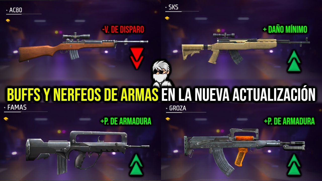 Todos los buffs y nerfs de armas en la actualización de la