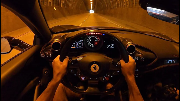 Ferrari F8 POV Drive Through Canyons & Tunnels | Brutal Exhaust Sound & Downshifts in 4K