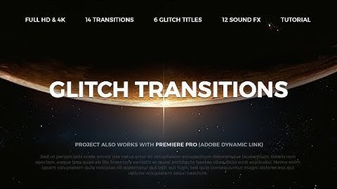 Glitch Transitions ( After Effects Project Files)