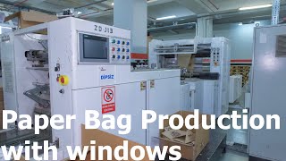 Jianshe ZD-J13 Roll-fed V Bottom Paper Bag Machine with windows