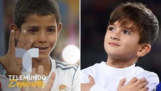 Cómo sería la rivalidad Thiago Messi vs Cristiano Jr en el 2030 | Telemundo Deportes