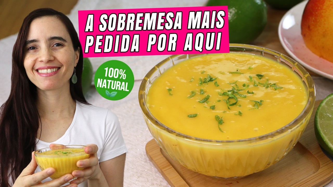 Só manga + aveia e virou a sobremesa saudável MAIS PEDIDA aqui em casa! Sem açúcar, vegana!