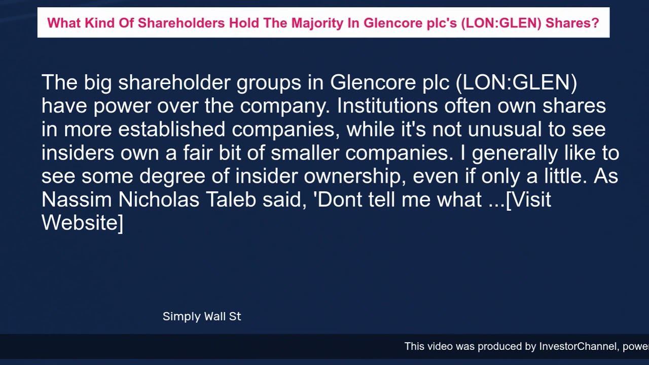 What Kind Of Shareholders Hold The Majority In Glencore plc's (LON:GLEN) Shares?