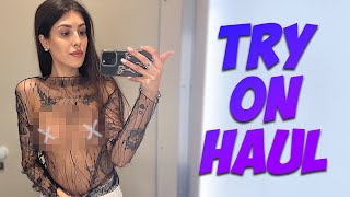 [4K] Transparent Clothes Haul | See Through Clothing Try On