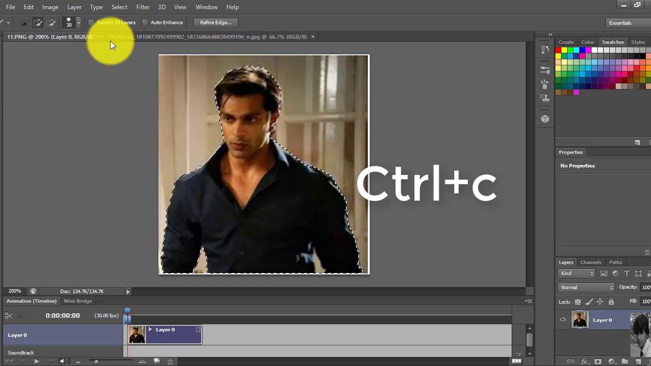 How to change background images in adobe photoshop CS6 - YouTube