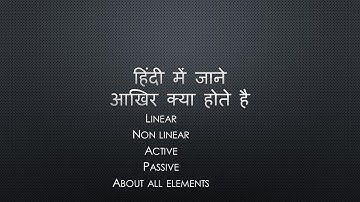 Classification of circuit elements in hindi