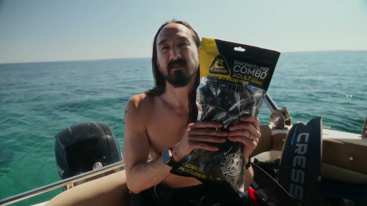 Máscara e Snorkel Cressi x Steve Aoki HiroQuest Limited Edition