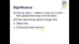 The significance of Call by Reference