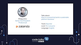 Famous code.talks commerce special 2017 - How to successfully build a sustainable platform business Profile