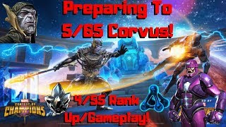 Preparing To 5/65 Corvus! 4/55 Rank Up/Gameplay! Sentinel Mini Boss! - Marvel Contest of Champions