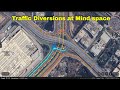 New traffic diversions at mind space junction