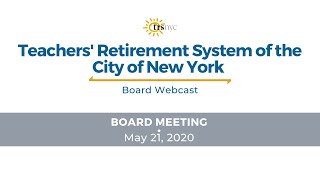 May 21, 2020 Board Meeting
