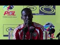 Orlando Pirates coach Abdeslam Ouaddou and captain Tapelo Xoki hypes up the MTN8 final