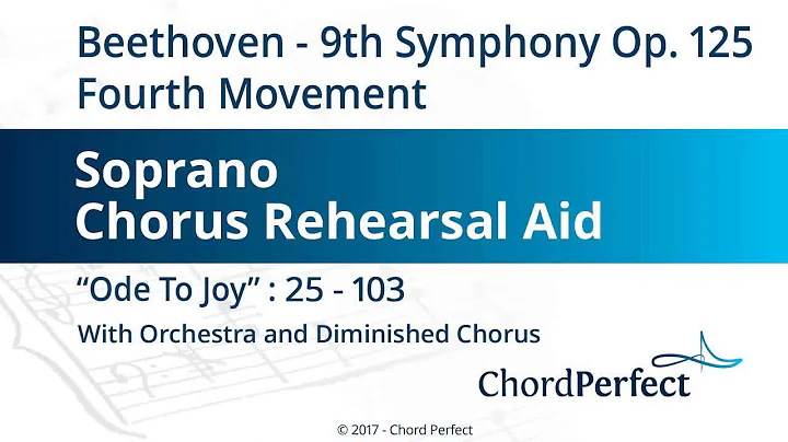 Beethoven's 9th Symphony Op 125 - 4th Movement - Ode to Joy - Soprano Chorus Rehearsal Aid