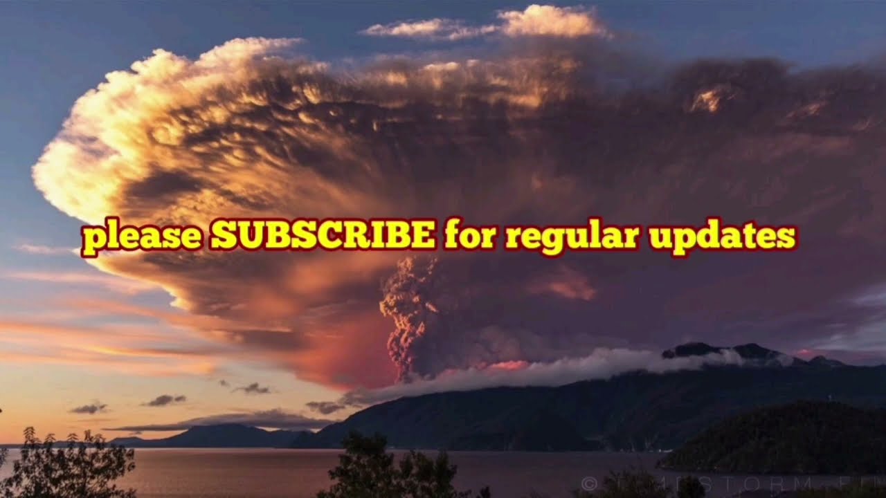 Biggest Volcanic Eruption Seen From Space: Red Volcanic Sunset