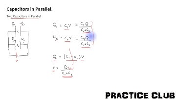 Two capacitors in parallel   Charge distribution on two capacitors connected in parallel