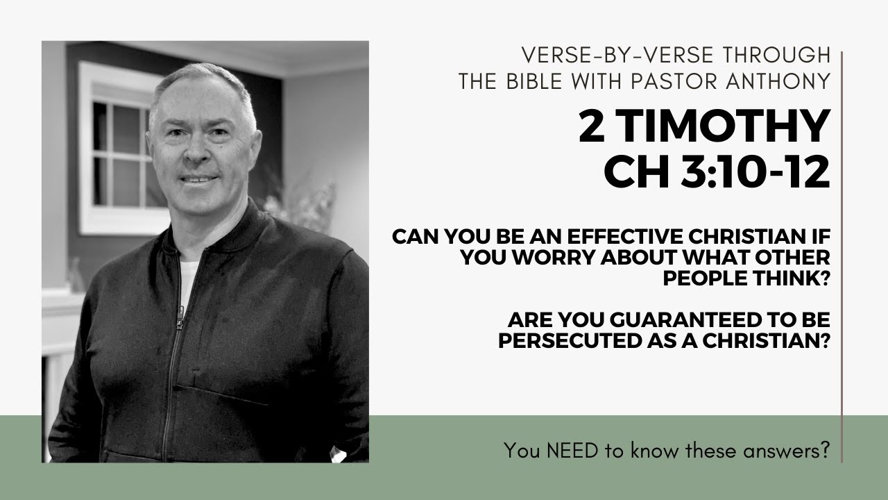 Timothy Random Person 2 Timothy 3:10-12 Should you stop worrying about what other people ...