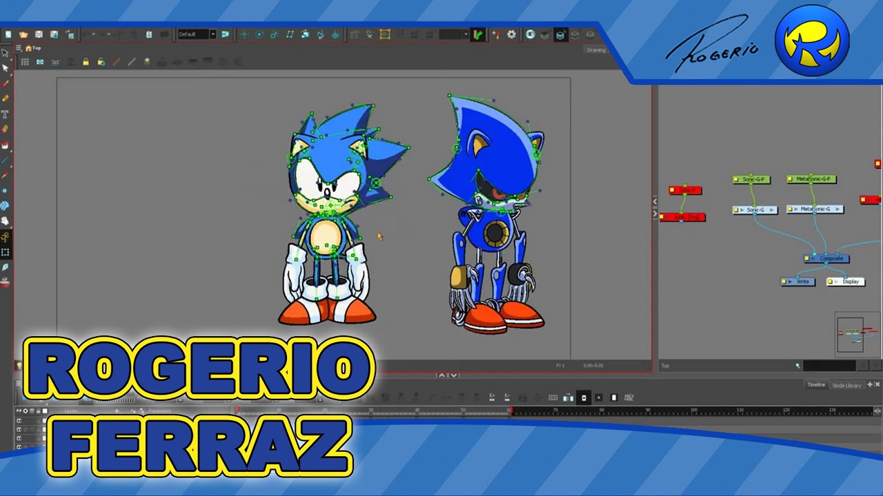 Sonic & Metal Sonic - Toon Boom Harmony rigging - YouTube