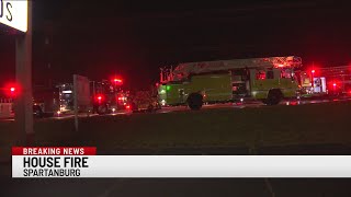 Crews respond to early morning house fire in Spartanburg