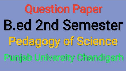 Question Paper B.ef 2nd Semester Punjab University Chandigarh