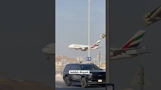 Emirates Airlines 🇦🇪 Airbus A380 Landing 🛬 Jeddah Airport #trending #shortvideo #shorts #travel