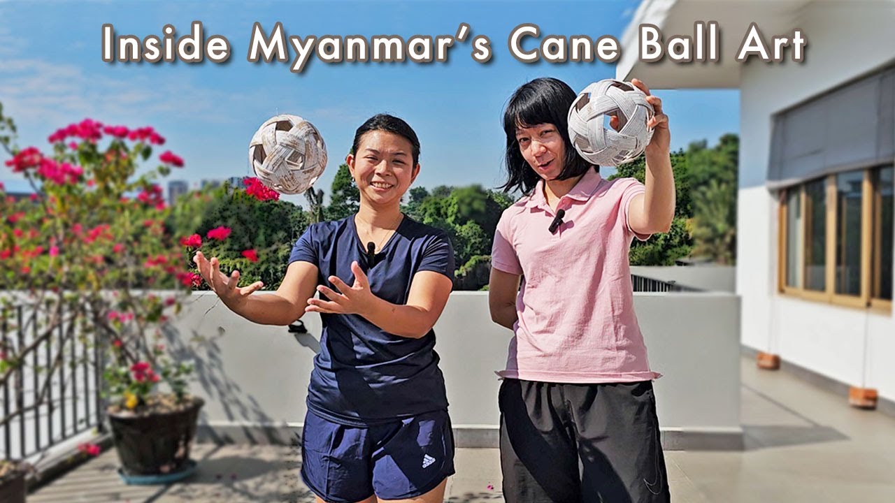 We Tried Learning Chinlone - Myanmar's Cane Ball Art - YouTube