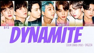 BTS Dynamite lyrics (color coded lyrics)