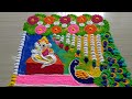 Ganesh chathurthi rangoli design with colours/rangoli2018
