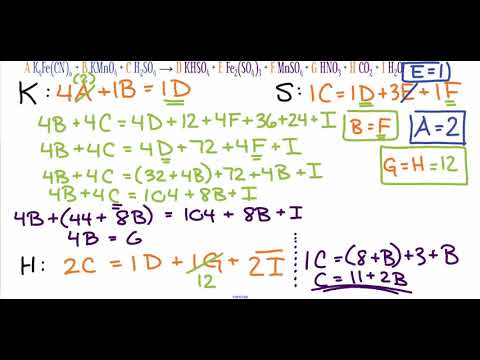 Video Algebraic Balancing for Difficult Chemical Reaction Problems (NO AUDIO) - youtube