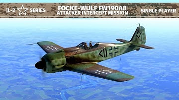 iL-2 Series Focke-Wulf FW190A8 Attacker Intercept Mission in 4K UHD #4ktv