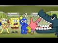 Rainbow Friends &amp; Spongebob play Crocodile Dentist | Roblox Rainbow Friends Animation