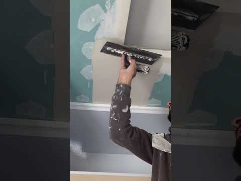 Taping Drywall Butt Joint First Coat معجون فاصل ألواح الجبصين طبقة أولى Drywall Construction 