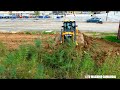 Incredible Action Filling Land Construction Of Machinery Team Dozer Pushing And Truck Unloading