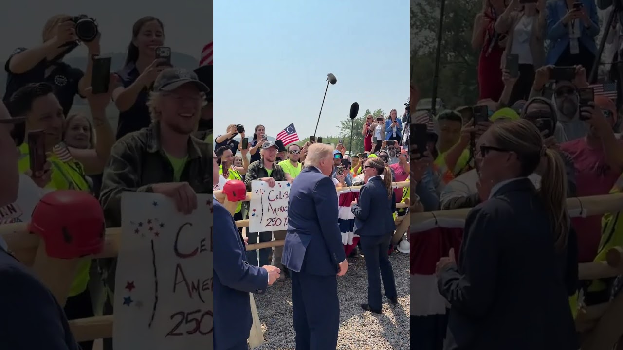President Trump greets a Raucous Crowd in North Dakota