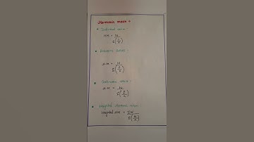 Harmonic mean in individual ,discrete and continuous series
