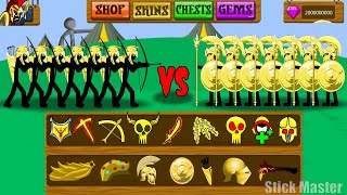 New Update 9999 Item Golden Vs Army Spearton Vs Army Archer Insane Stick War Legacy Stick Master