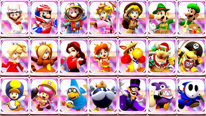 Mario Kart Tour - All Character Voices (Select Screen) - Metropolitan Tour  