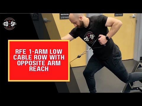 RFE 1 Arm Low Cable Row with Opposite Arm Reach