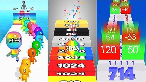 2048 | Number Ball 3D Merge Games // Merge Number Run Master // Man Runner 2048 #ballgamezone