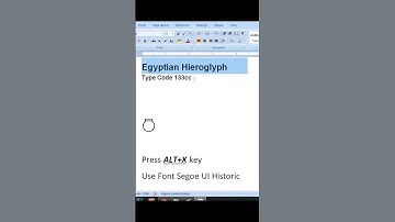 Egyptian Hieroglyph Code 133cc #msword #msofficeword #tricks #msoffice #egyptianwriting #shorts