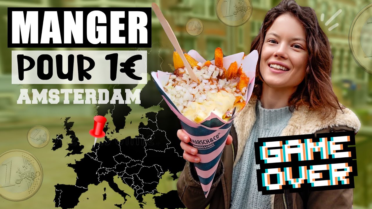 J'ESSAIE DE MANGER POUR 1€ À AMSTERDAM !! 1er ECHEC... Game Over 😭 - Claire