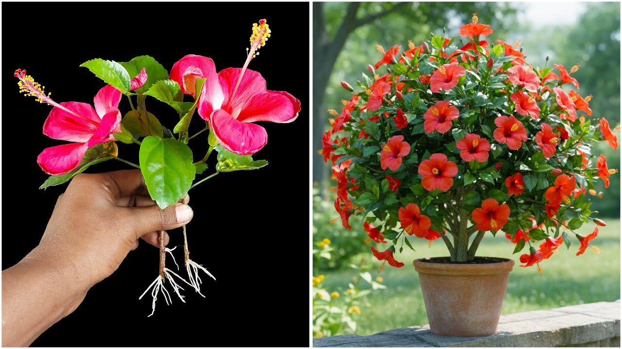 Using unique method for growing hibiscus flower plant || Tips & tricks ...