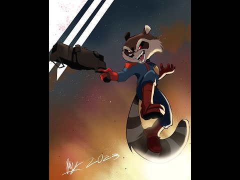 Rocket Raccoon (Speedpaint)