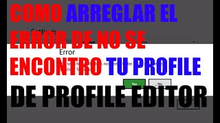 COMO ARREGLAR EL ERROR DE NO PODER ENCONTRAR TU PROFILE EN SPT AKI PROFILE EDITOR