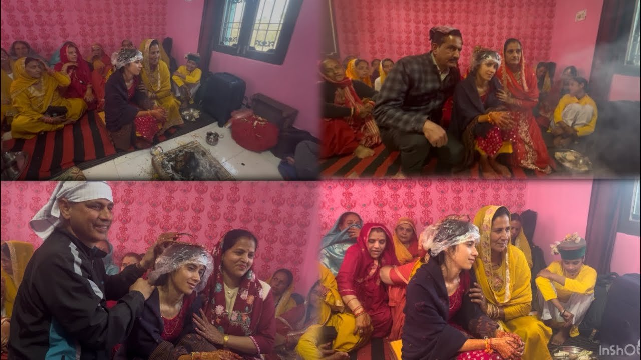 #हिमाचली शादी में तेल डालने की रस्म 🥰।।#himachal #marriage 