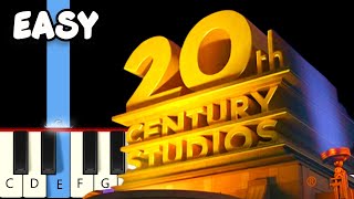 20th Century Fox Movie Intro Theme - Fast and Slow (Easy) Piano Tutorial