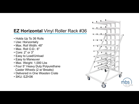EZ Horizontal Vinyl Roller Rack #36 - EZH36