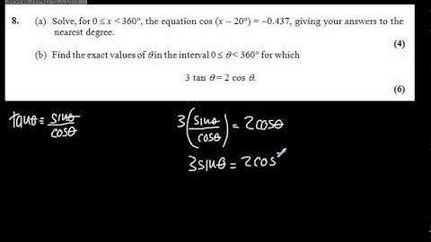 q8 Edexcel Core 2 Mock AS paper A Level Maths May June 2014