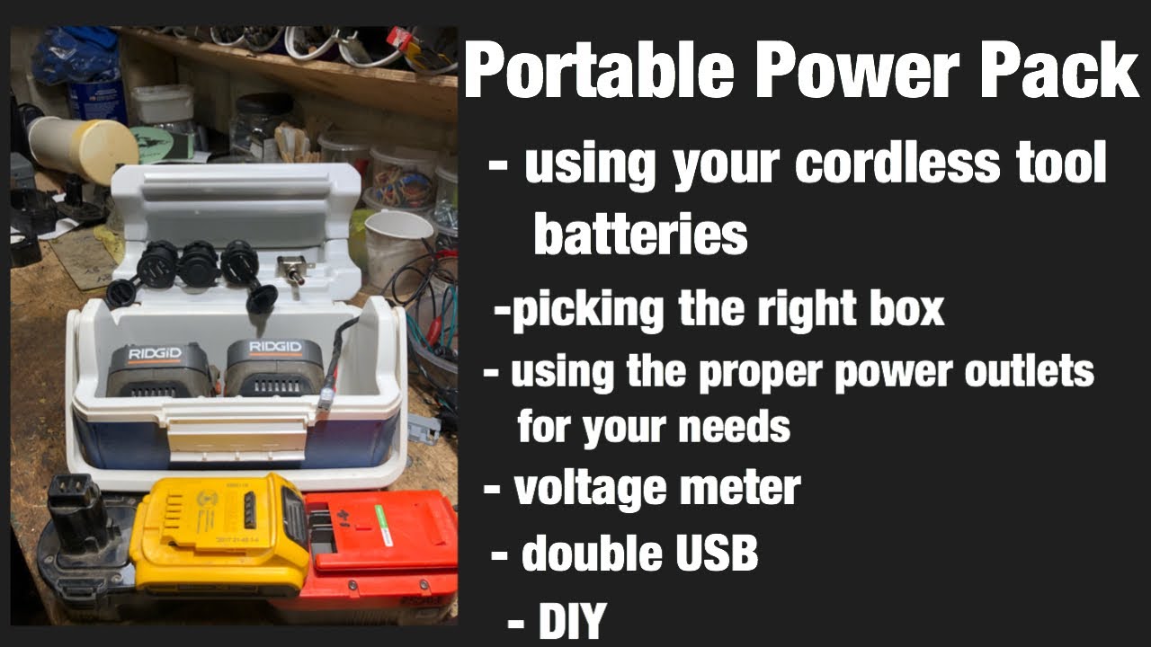 Cordless tool power pack diy power supply camping fishing hunting