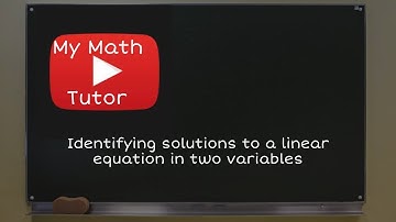 ALEKS | Identifying solutions to a linear equation in two variables